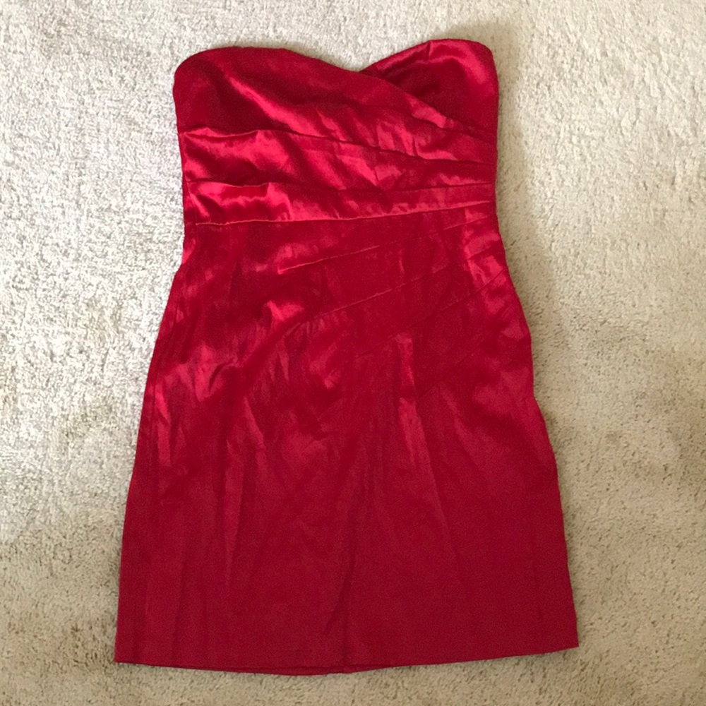 Red Strapless Dress